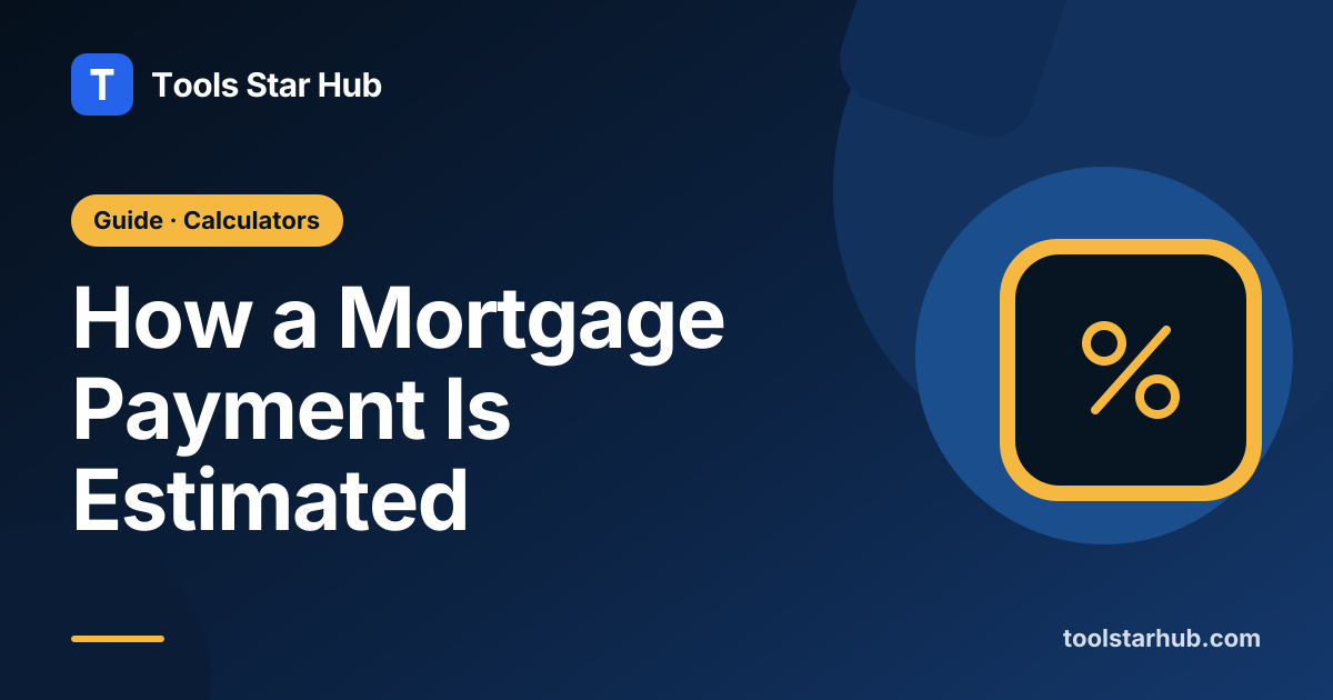 How a Mortgage Payment Is Estimated — Tools Star Hub