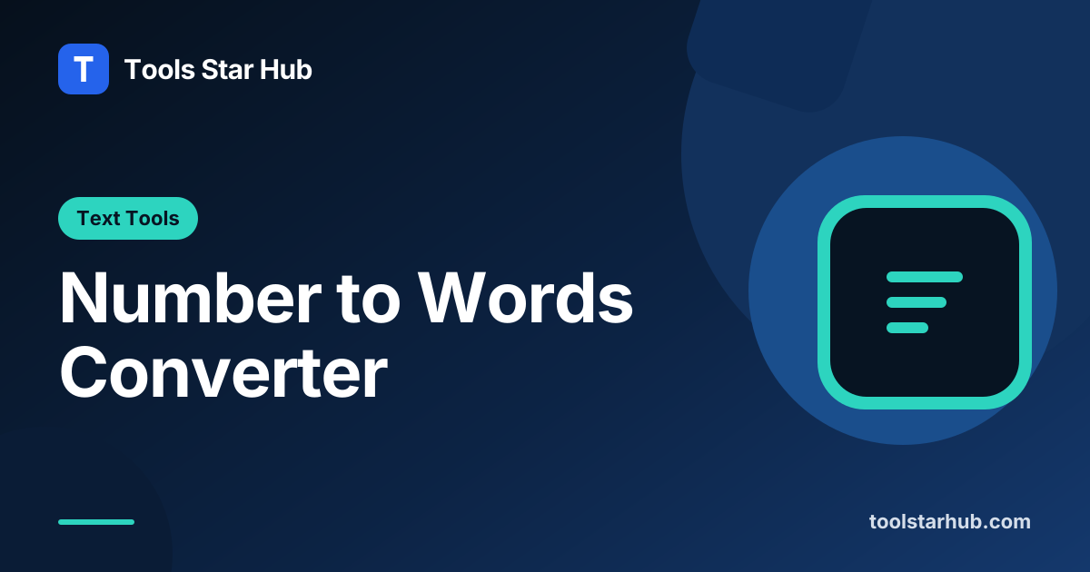 Number to Words Converter — Whole Numbers Through Millions — Tools Star Hub